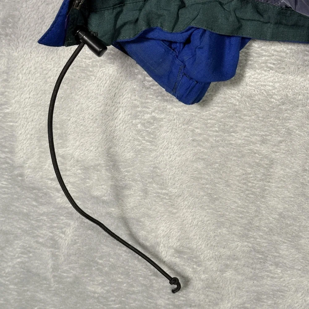 Vintage Patagonia Jacket Mens S Blue Hooded Lined Rain Coat Glade Runner *FLAW